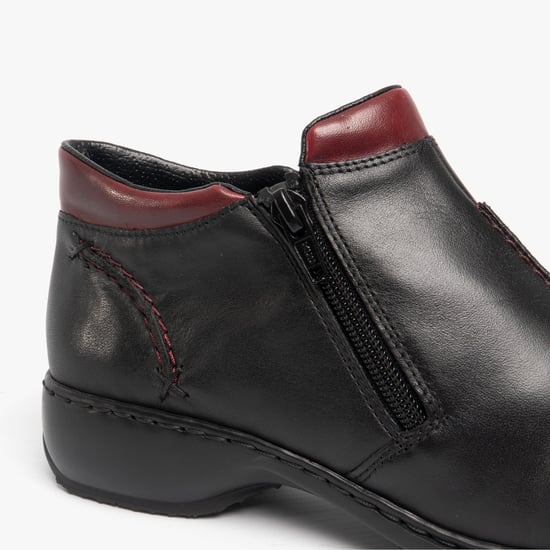 Rieker L3882-00 Womens Leather Boots Black - Image 5