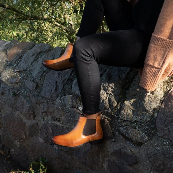 Shuperb PIPPA Womens Leather Chelsea Boots Tan - Image 3