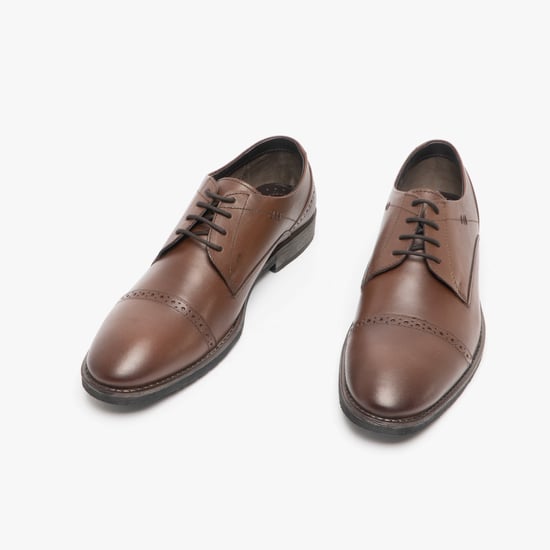 CRAIG LUGANDA Mens Leather Derby Shoes Brown - Image 2