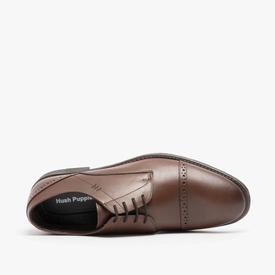 CRAIG LUGANDA Mens Leather Derby Shoes Brown - Image 4