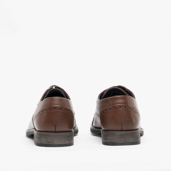 CRAIG LUGANDA Mens Leather Derby Shoes Brown - Image 5