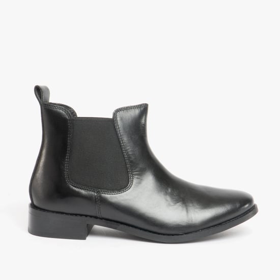 Shuperb PIPPA Womens Leather Chelsea Boots Black - Image 1