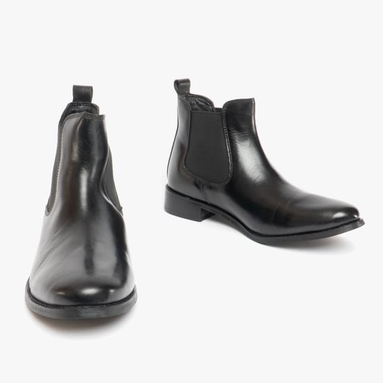 Shuperb PIPPA Womens Leather Chelsea Boots Black - Image 4