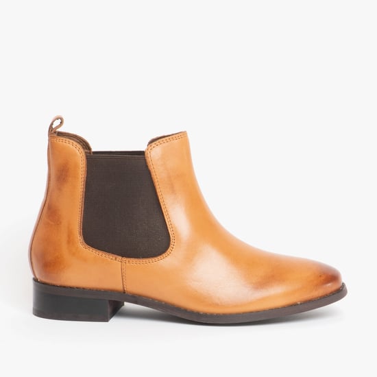 Shuperb PIPPA Womens Leather Chelsea Boots Tan - Image 1