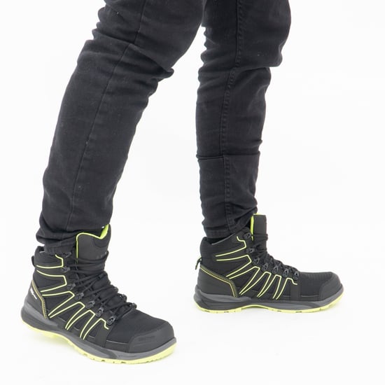 Helly Hansen ADDVIS MID Mens Safety Boots Black/Yellow - Image 2