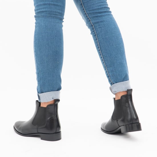Shuperb PIPPA Womens Leather Chelsea Boots Black - Image 2