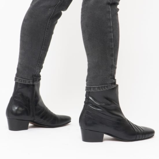 Club Cubano SALVATORE Mens Leather Cuban Heel Boots Black - Image 1