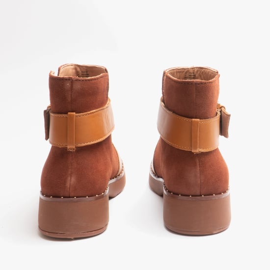 FitFlop ATHENA FLOWER STUD Womens Leather Ankle Boots Light Tan - Image 5