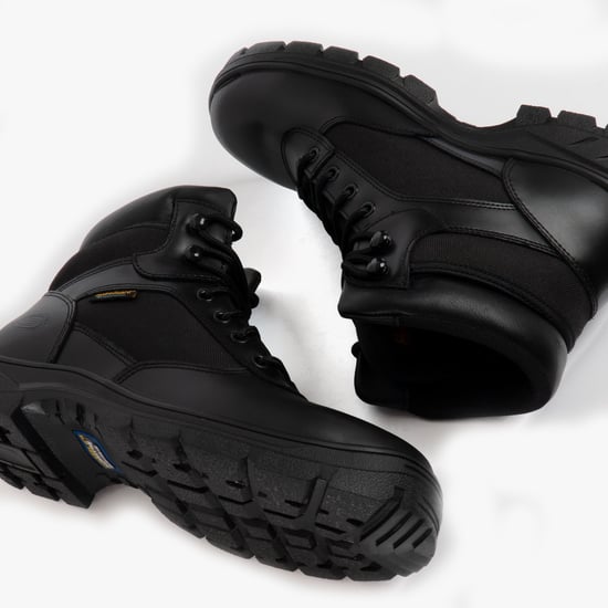 Skechers Work 77526EC/BLK WASCANA - BENEN Heren Leren Tactische Laarzen Zwart - Image 2