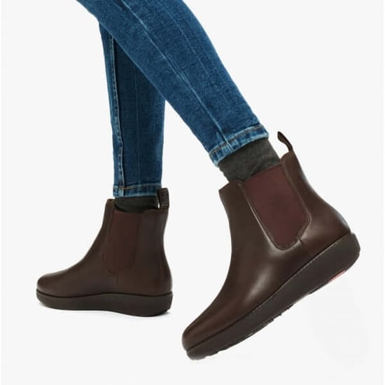 FitFlop SUMI Womens Leather Chelsea Boots Chocolate Brown - Image 2