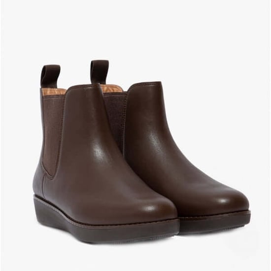 FitFlop SUMI Womens Leather Chelsea Boots Chocolate Brown - Image 3