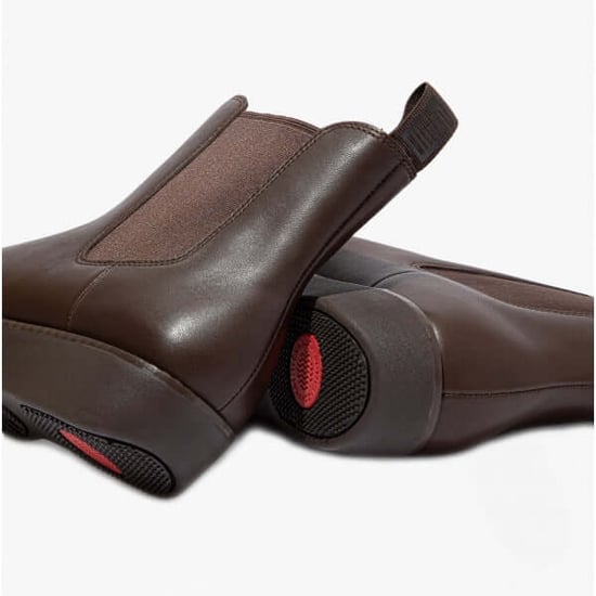 FitFlop SUMI Womens Leather Chelsea Boots Chocolate Brown - Image 4