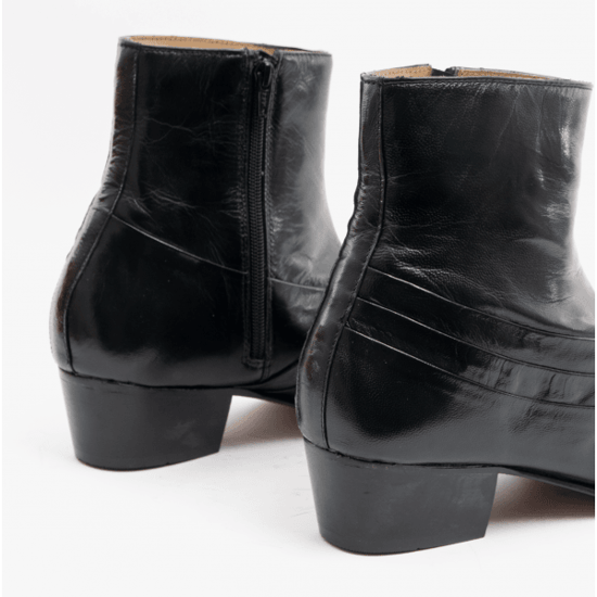 Club Cubano SALVATORE Mens Leather Cuban Heel Boots Black - Image 4