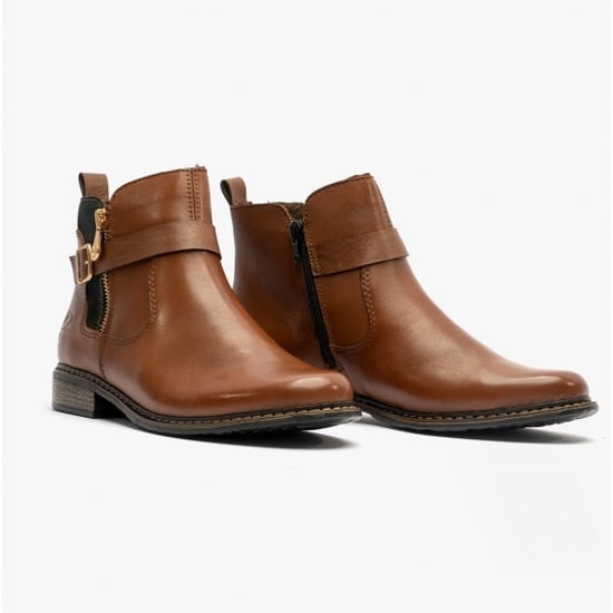 Rieker Z4959-22 Womens Leather Boots Chestnut - Image 2
