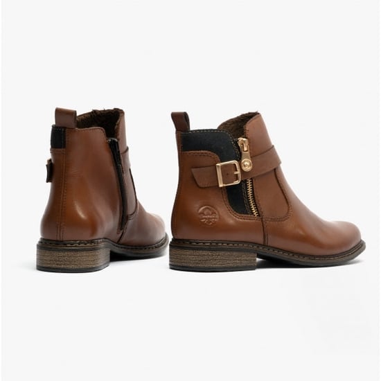 Rieker Z4959-22 Womens Leather Boots Chestnut - Image 3