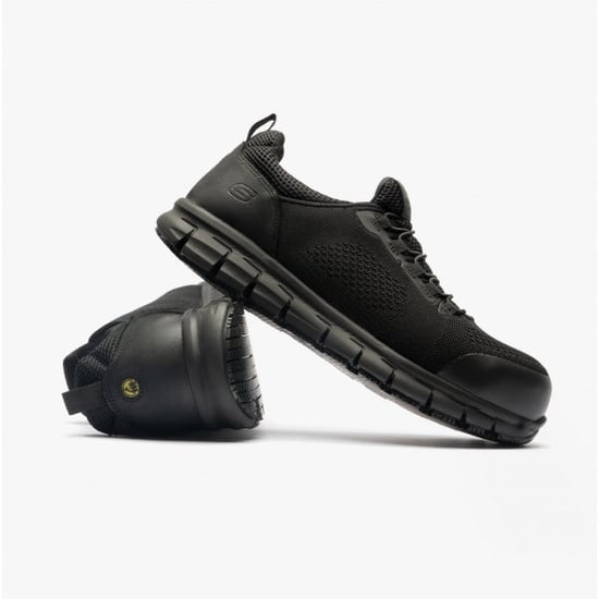 SYNERGY OMAT Herr Slip-On Säkerhetstå Sportskor Svart - Image 5