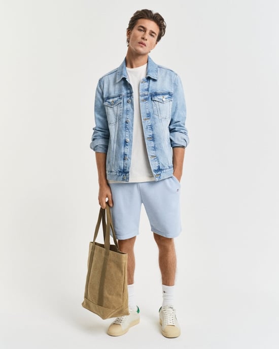 GANT Regular Fit Shield Logo Sweat Shorts - Image 2