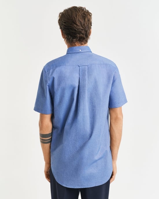 GANT Mens Regular Fit Short Sleeve Oxford Shirt - Image 4