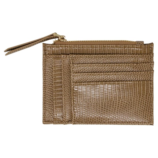 Snake Print Card Holder in Brown - Image 2