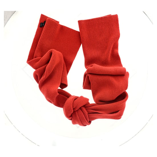 Joseph Ribbed Scarf in Red Cashmere - Image 5
