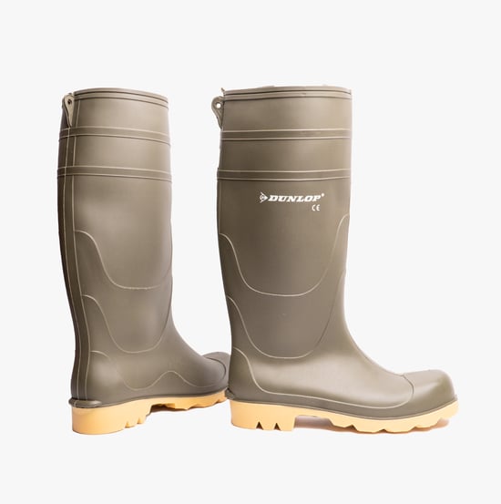 Dunlop W014E Mens Wellington Boots Green - Image 3