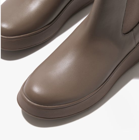 FitFlop F-MODE FLATFORM Womens Chelsea Boots Minky Grey - Image 4