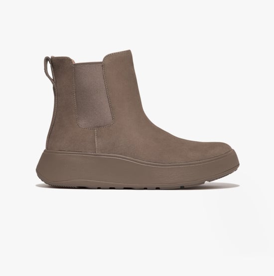 FitFlop F-MODE SUEDE FLATFORM Dames Chelsea Boots Minky Grijs - Image 1