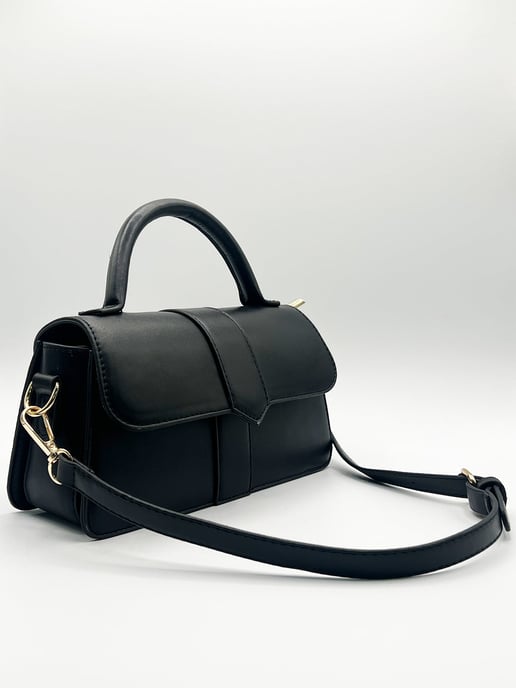 Small Crossbody Hard Top Handle Bag - Image 5