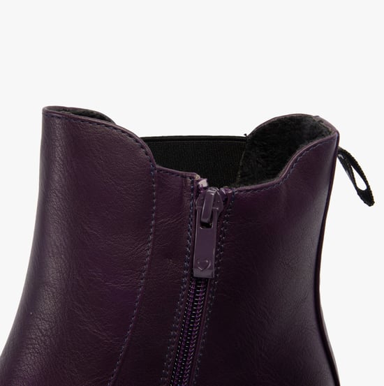 Heavenly Feet REMY Womens Chelsea Boots Purple - Image 3