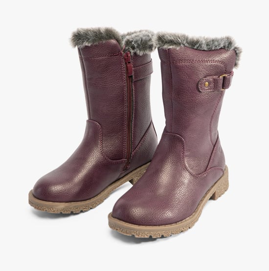 Heavenly Feet CHARLOTTE Girls Calf Boots Purple - Image 4