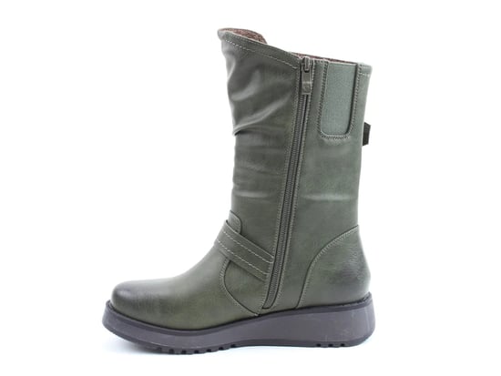Heavenly Feet HANNAH4 Womens Mid Calf Boots Khaki - Image 2