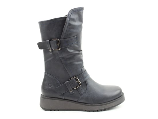 Heavenly Feet HANNAH4 Womens Mid Calf Boots Navy - Image 2
