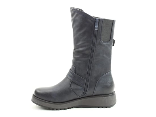 Heavenly Feet HANNAH4 Womens Mid Calf Boots Navy - Image 3