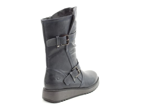 Heavenly Feet HANNAH4 Womens Mid Calf Boots Navy - Image 4