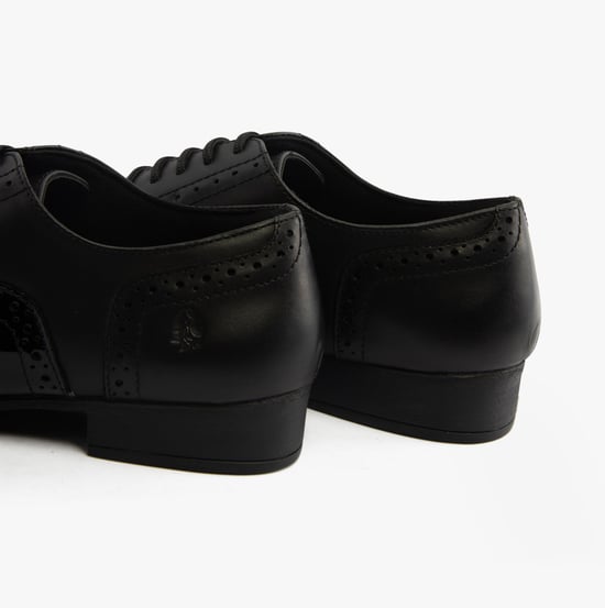 KADA Girls Leather School Shoes Black - Image 6