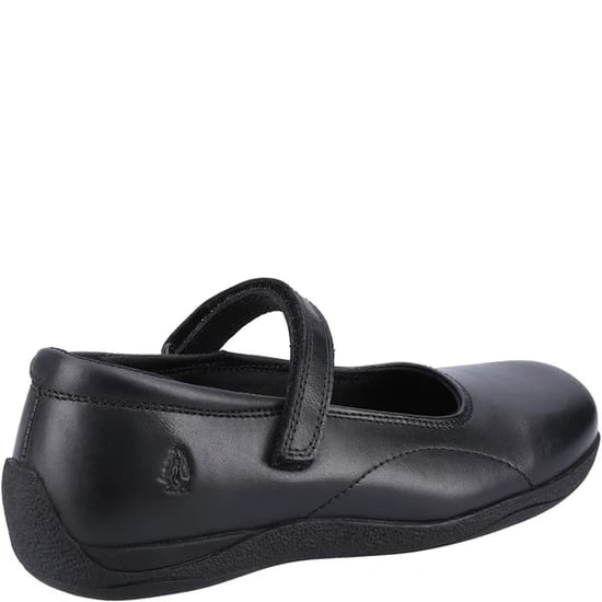 ARIA Girls Leather School Shoes Black - Image 3