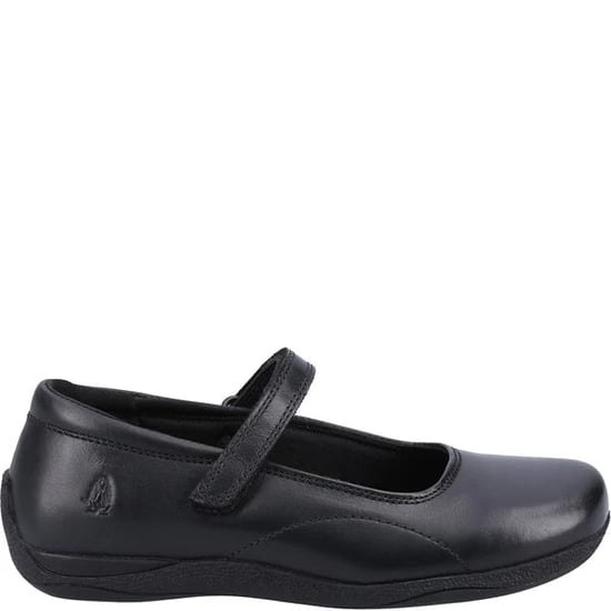 ARIA Girls Leather School Shoes Black - Image 1