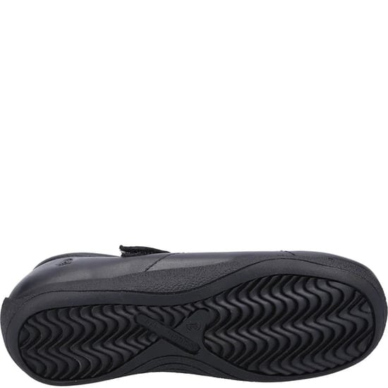 ARIA Girls Leather School Shoes Black - Image 2