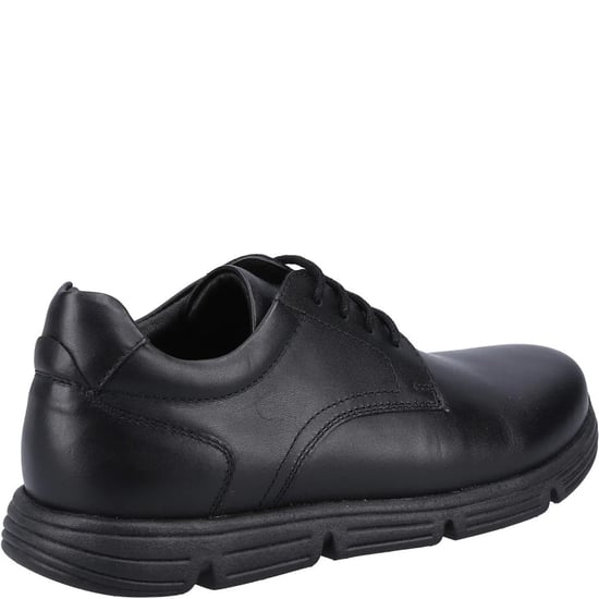Hush Puppies Adrian SNR Skor I Svart Från Läder Pojk - Image 2