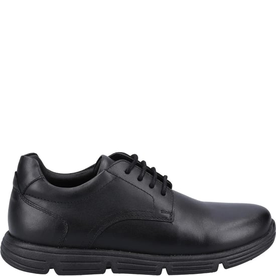 Hush Puppies Adrian SNR Skor I Svart Från Läder Pojk - Image 3