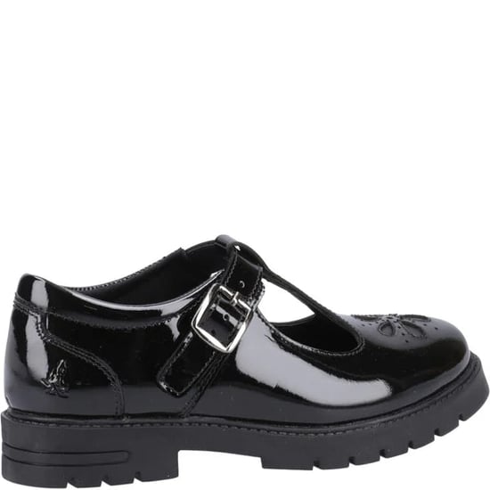 FIONA Girls Leather School Shoes Patent Black - Image 2