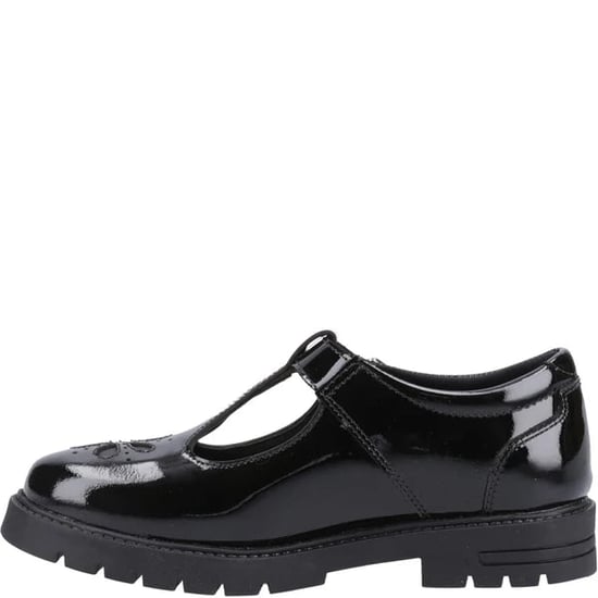 FIONA Girls Leather School Shoes Patent Black - Image 3
