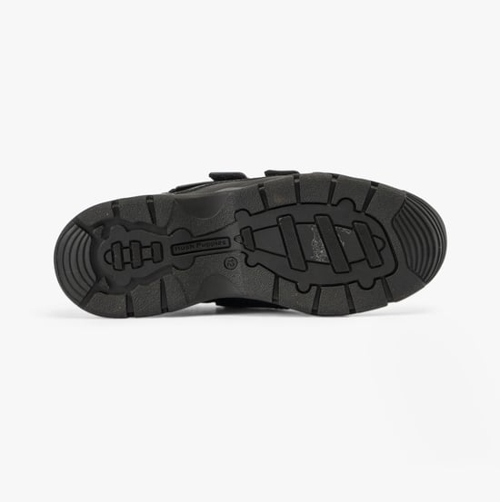TROY Boys Leather School Shoes Black - Image 5
