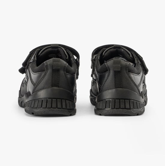 TROY Boys Leather School Shoes Black - Image 2
