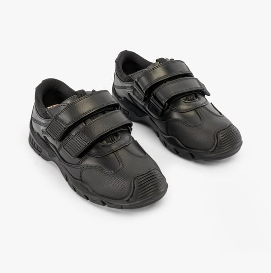 TROY Boys Leather School Shoes Black - Image 3