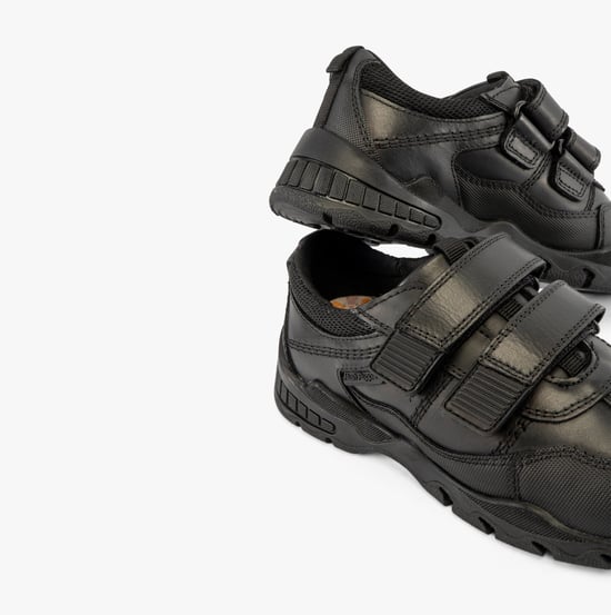 TROY Boys Leather School Shoes Black - Image 4