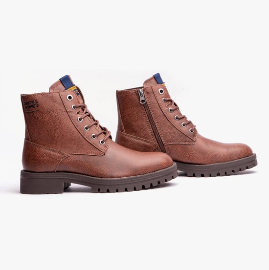 Jack & Jones JFWBERNIE Boots Mens Cognac - Image 3
