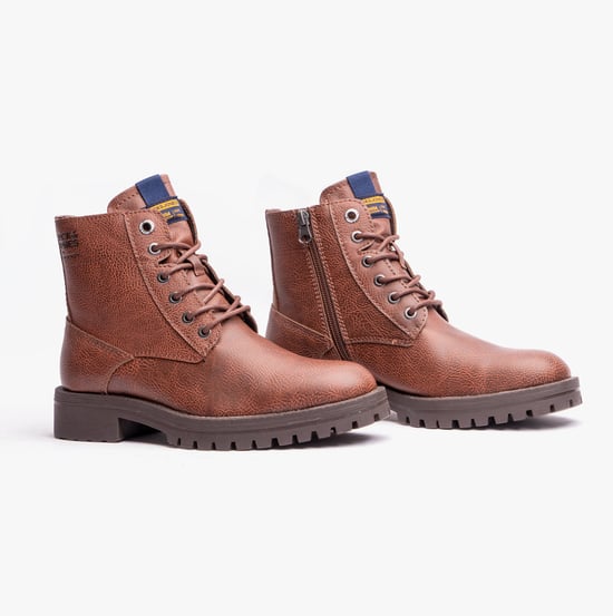 Jack & Jones JFWBERNIE Boots Mens Cognac - Image 4