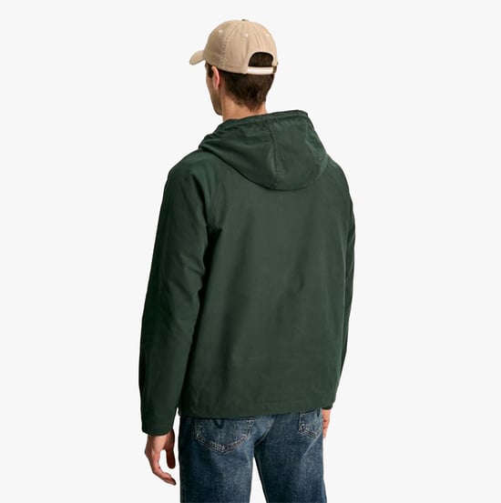 Joules TEAL WILTON Pullover Mens Dry Wax Jacket Teal - Image 3