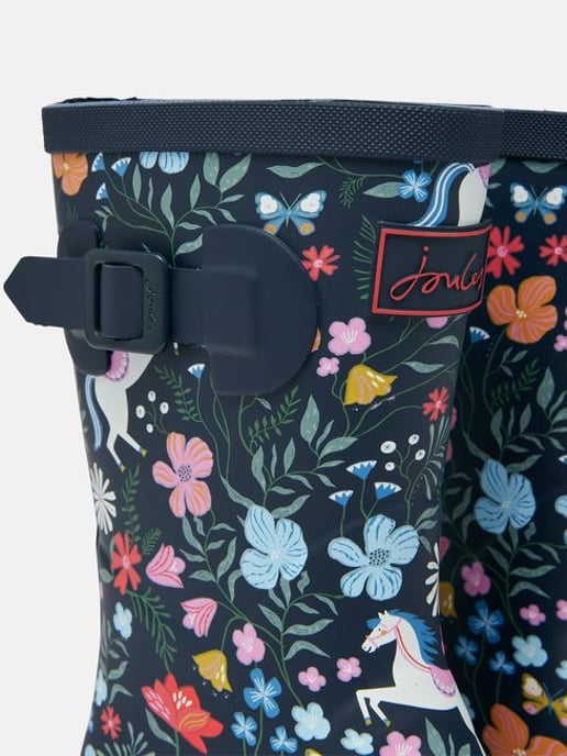 JNR WELLY PRINT Girls Wellies Navy Horse - Image 5